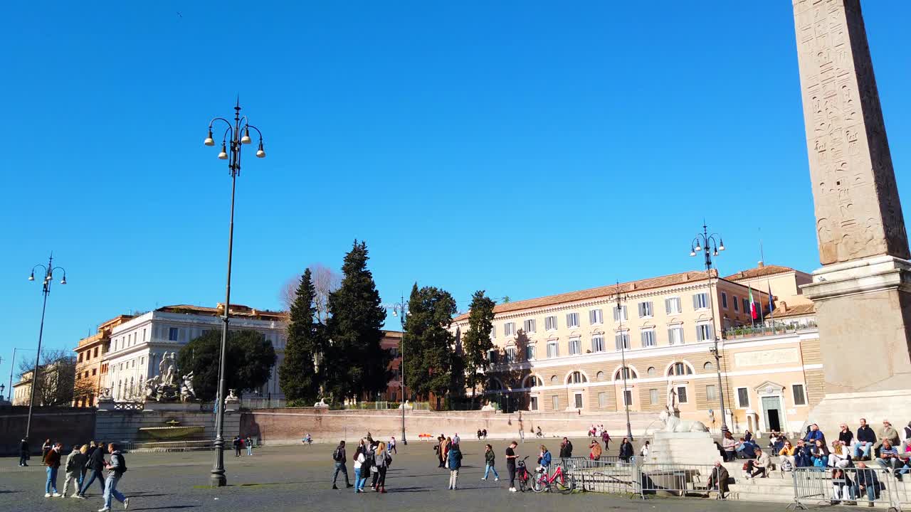 罗马人民广场的景色视频下载