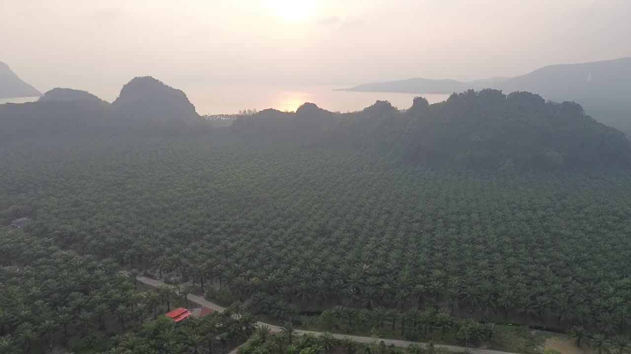 日落山景。视频素材