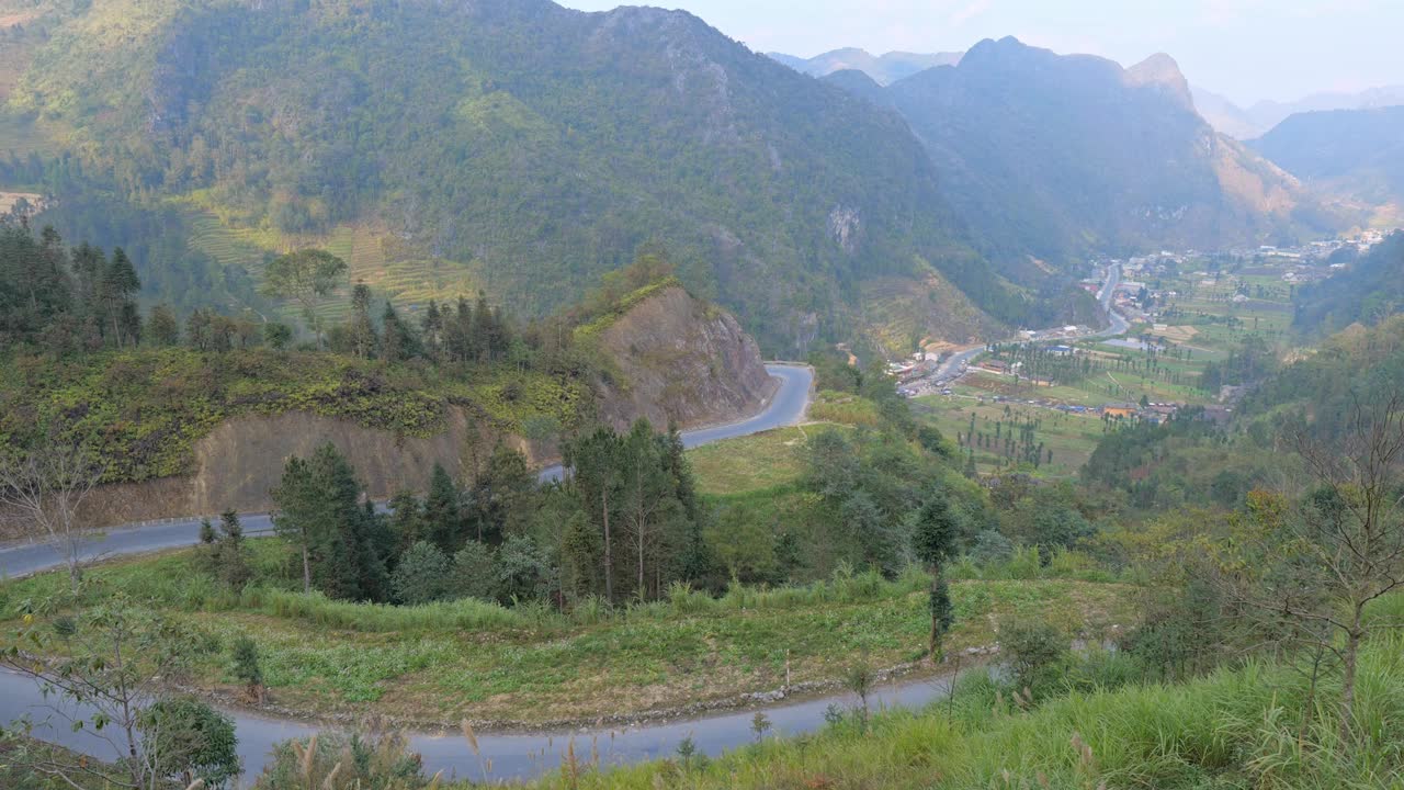 越南河江航拍景观视频素材