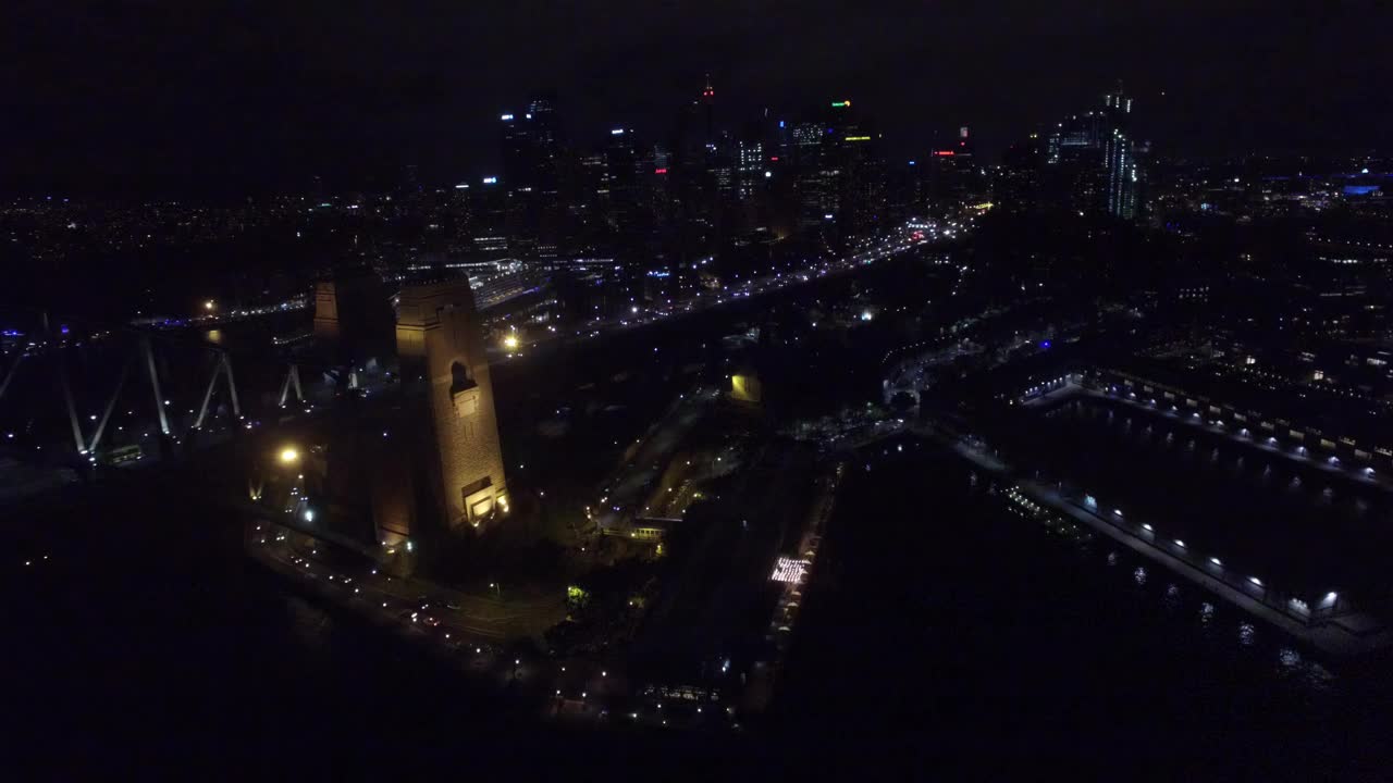 悉尼海港的夜景视频素材