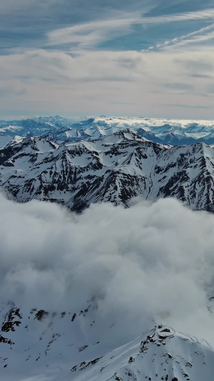 高山雪山景观视频素材