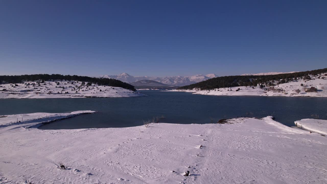 Kahraman Maras湖，冬季的加乌尔湖，土耳其，jk01视频素材