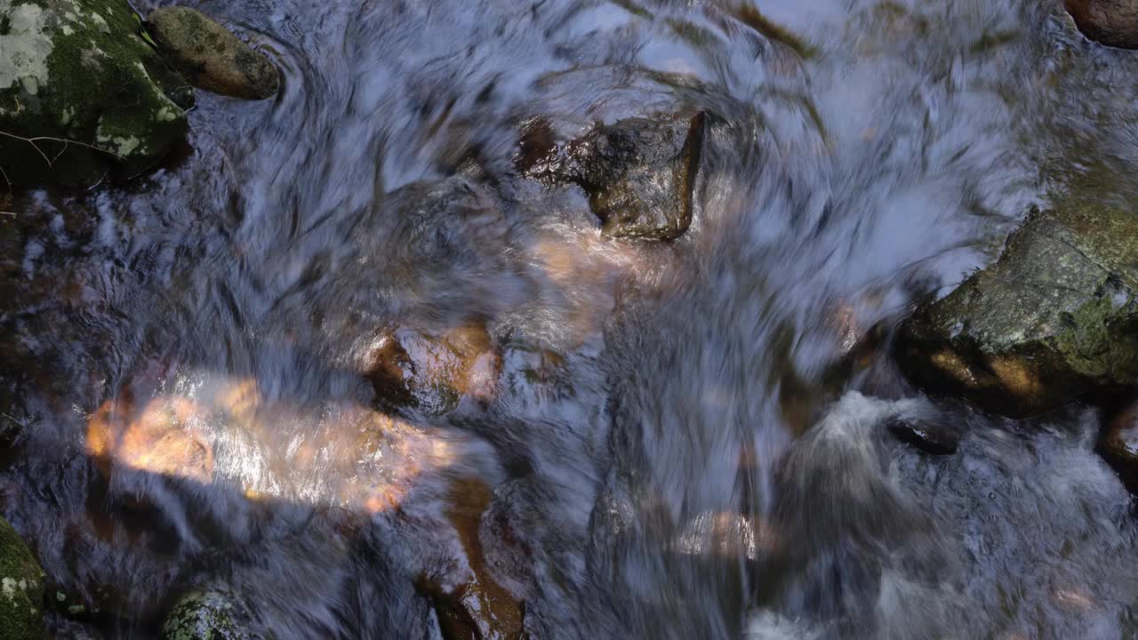 山溪的时间流逝视频素材