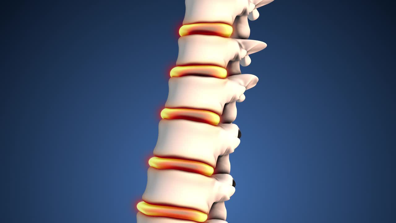 人体椎间盘疼痛的医学概念视频素材