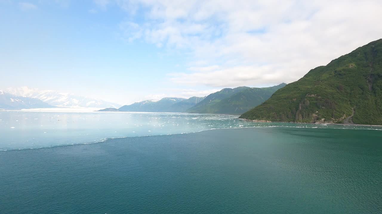 哈伯德冰川景观，阿拉斯加，美国视频素材