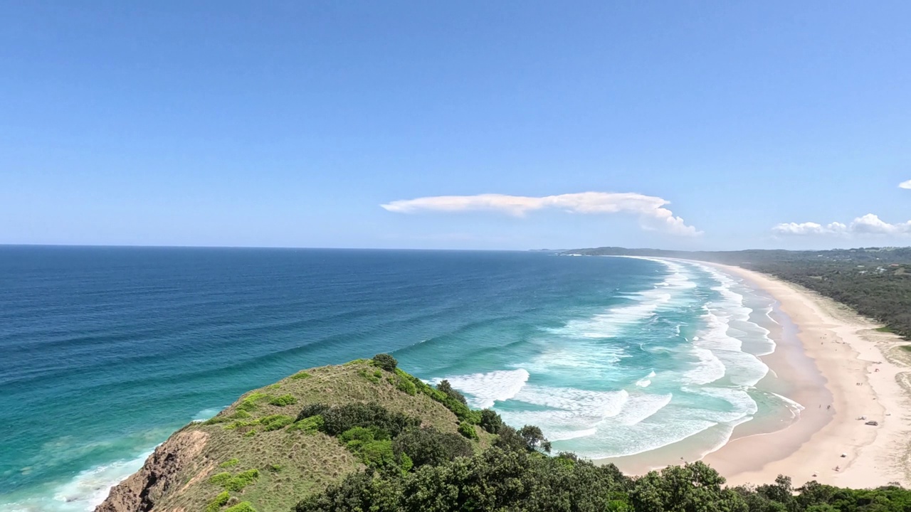 风景海岸航拍全景图视频素材