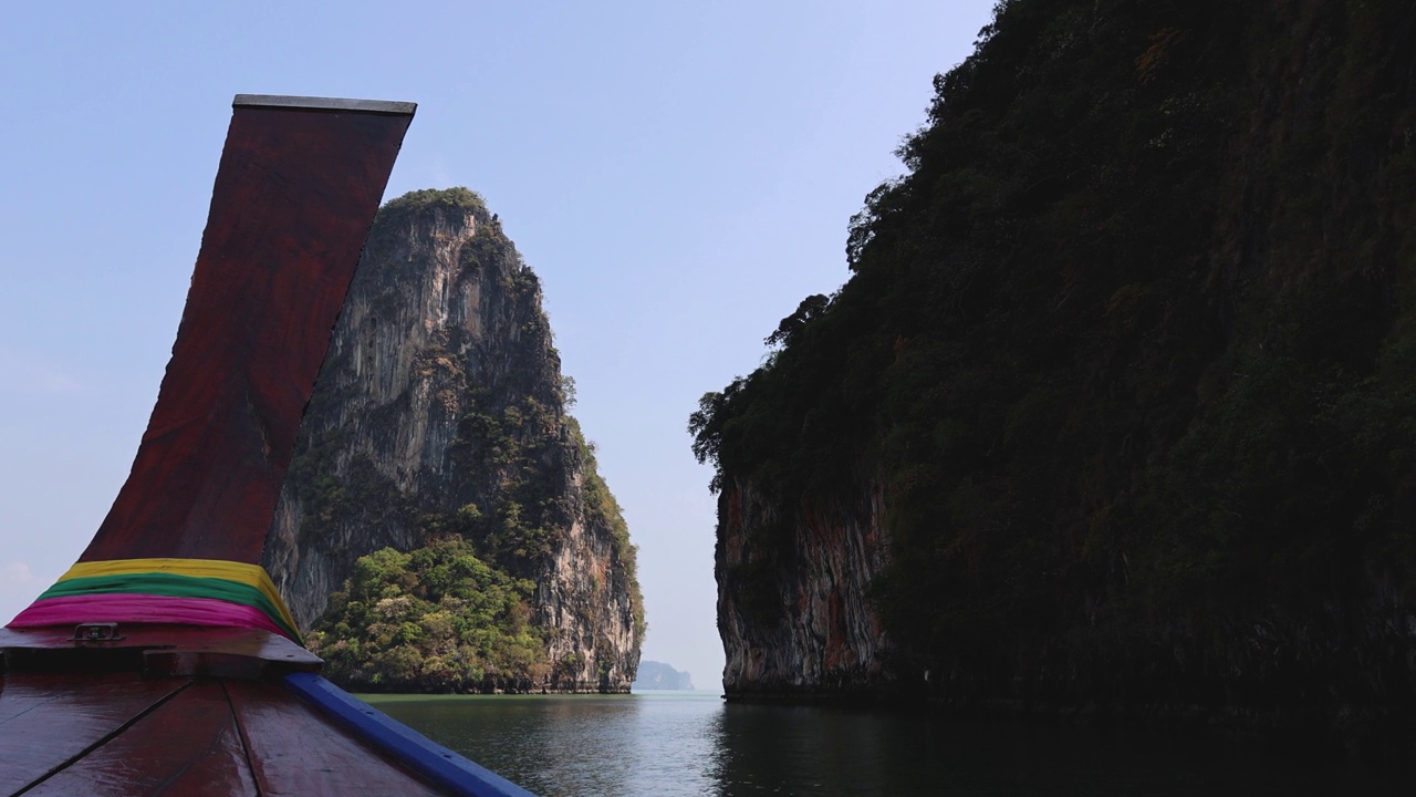 喀斯特风景游船之旅视频素材