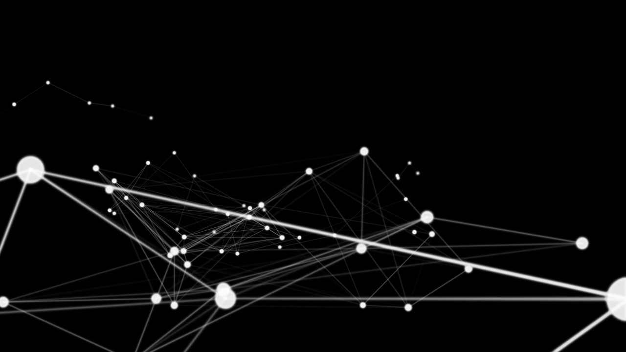 几何背景与连接点和线，全局连接，和Plexus数字技术。网络数字数据可视化，网络多边形连接结构。视频素材