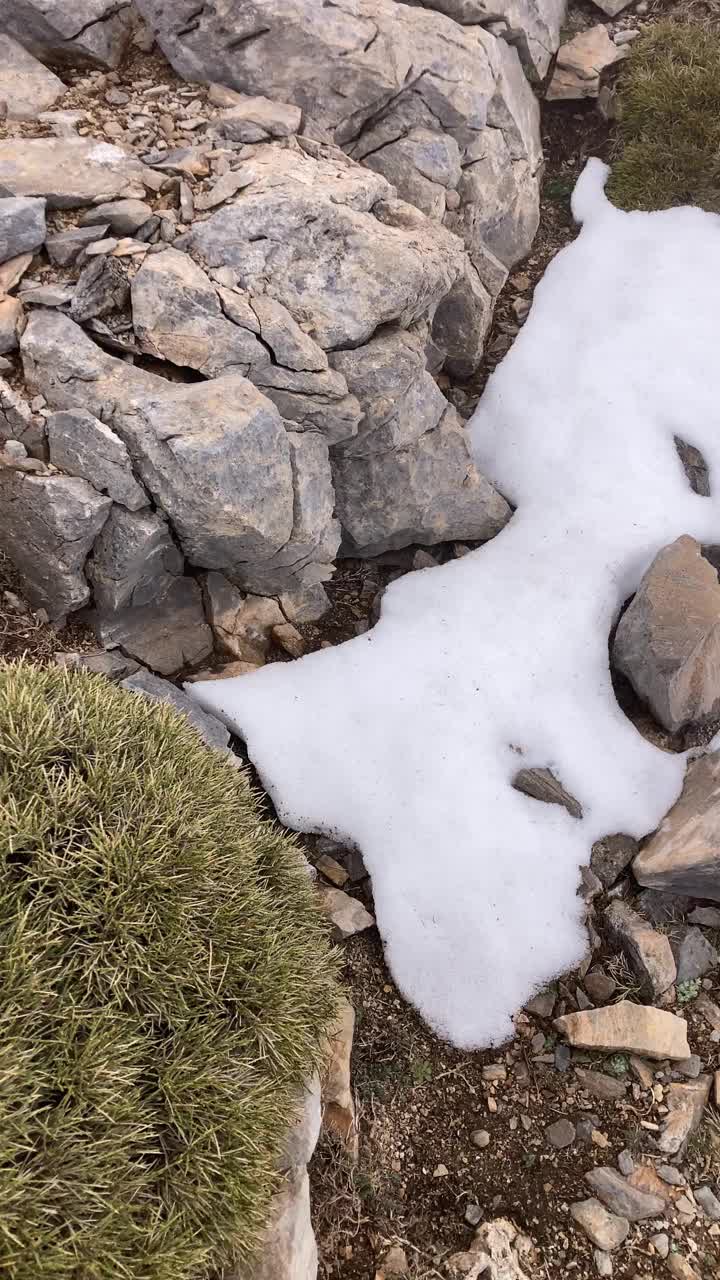 雷雨天，玛若玛峰有雪风和雾视频素材