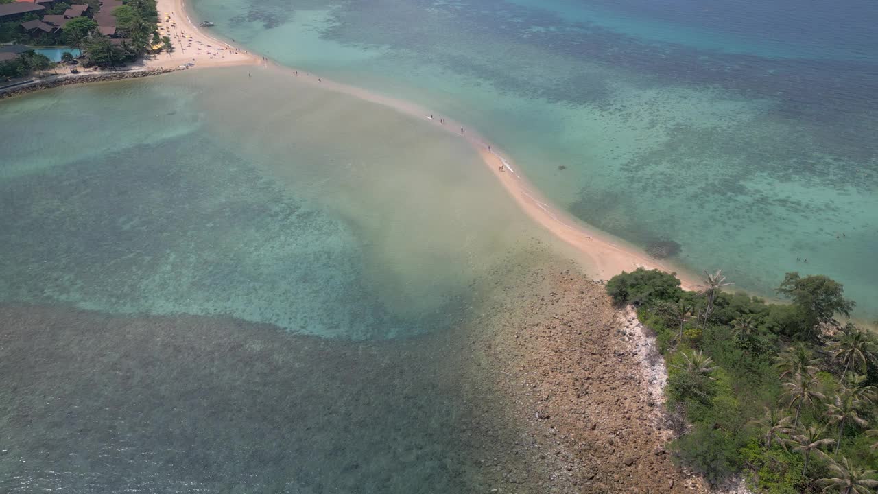 沙洲鸟瞰图视频素材