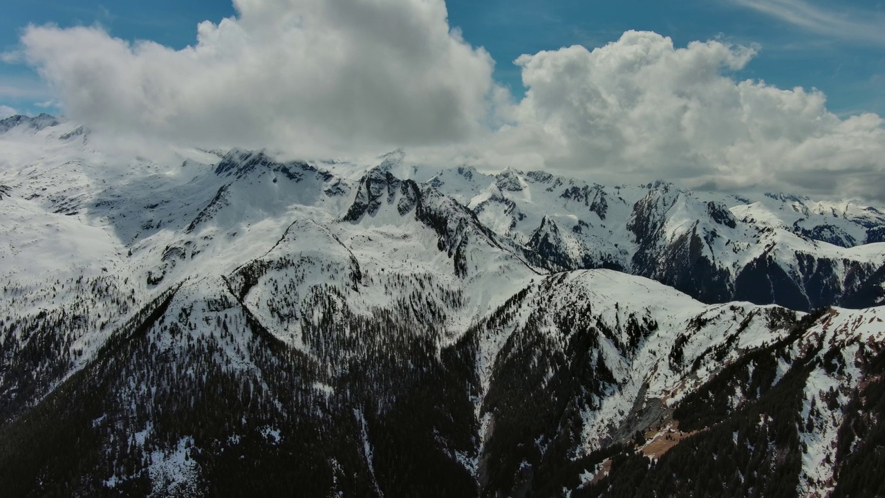 高山雪山景观视频素材