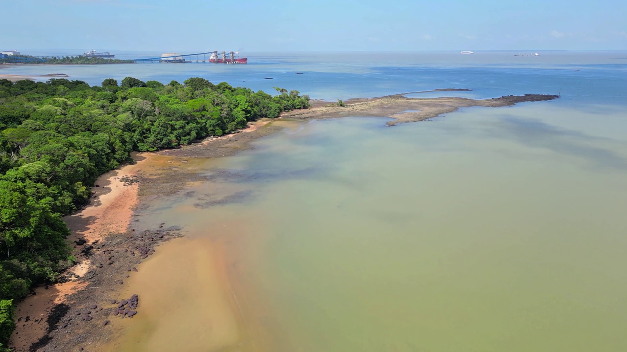 卡里皮海滩鸟瞰图视频素材