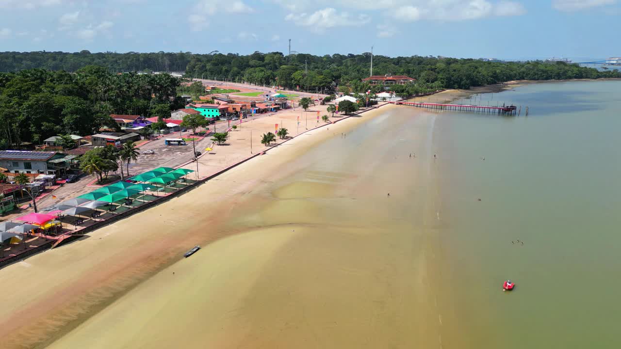 卡里皮海滩鸟瞰图视频素材