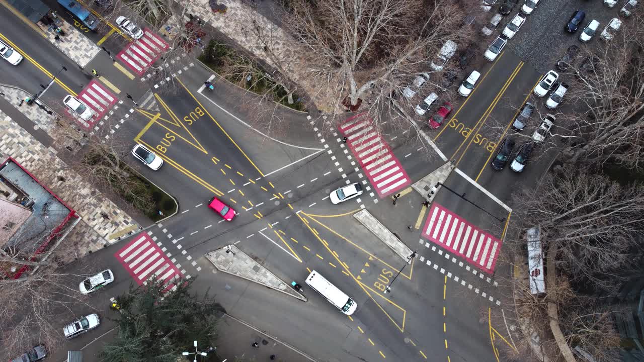 交通鸟瞰图视频素材