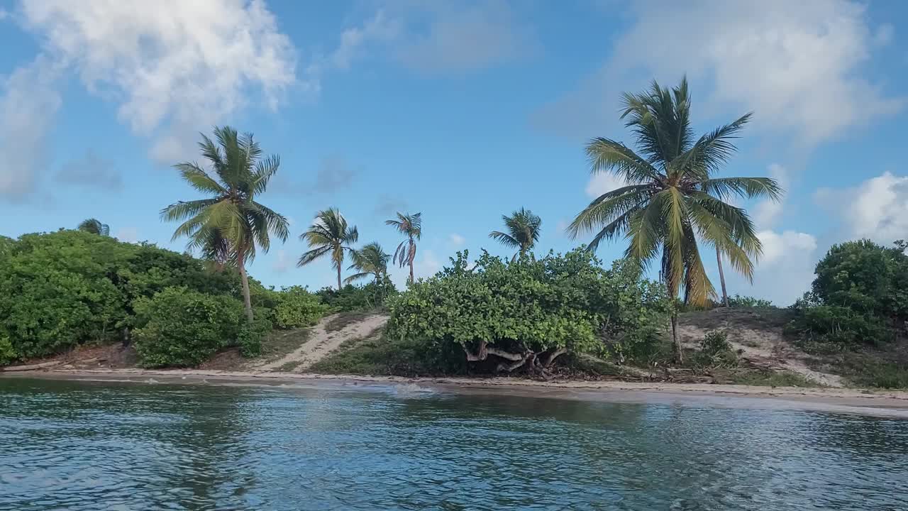 船边背着旅行背包的女人视频下载