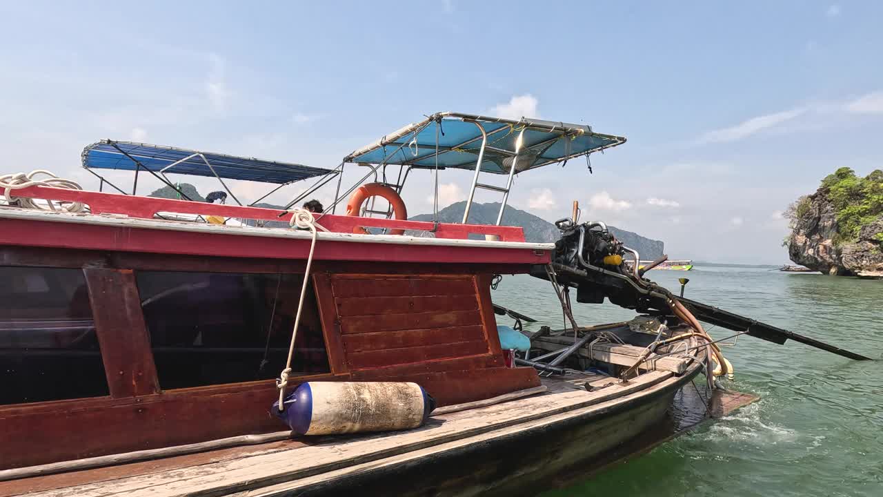 喀斯特风景游船之旅视频素材