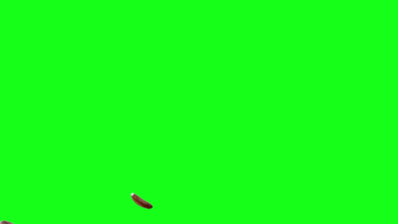 咖啡豆掉在地上，3d动画，绿屏，黑屏视频下载
