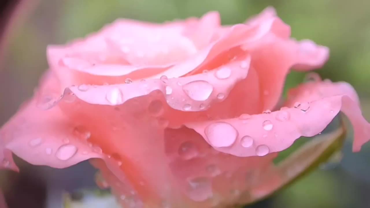 沾着露水的玫瑰视频素材