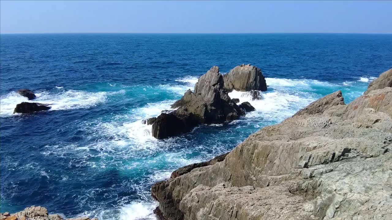 从日宫崎看到的日本海视频素材