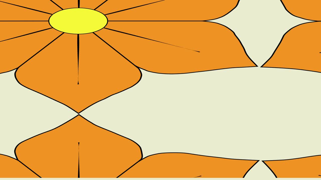 花卉形状动画与各种过渡和位移。视频下载