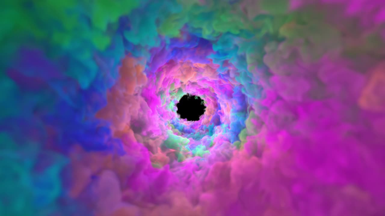 Colorful_Swirling_Smoke_Tunnel_Looping视频下载