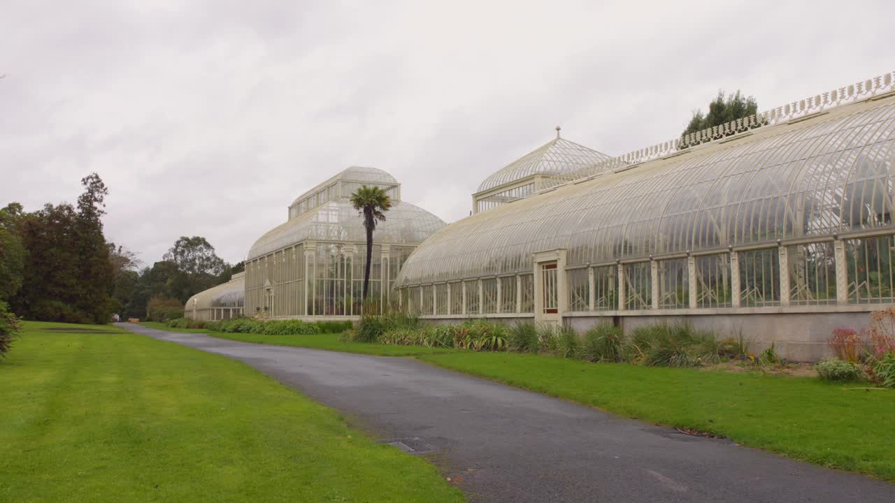 Glasnevin国家植物园温室的景色视频素材