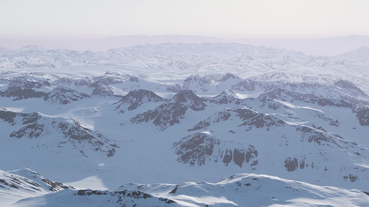 冬天雄伟的雪山视频素材