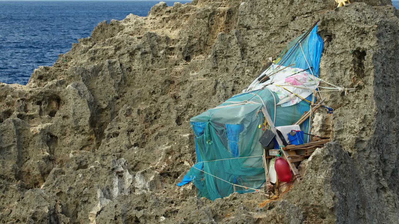 日本冲绳的临时住所。视频下载