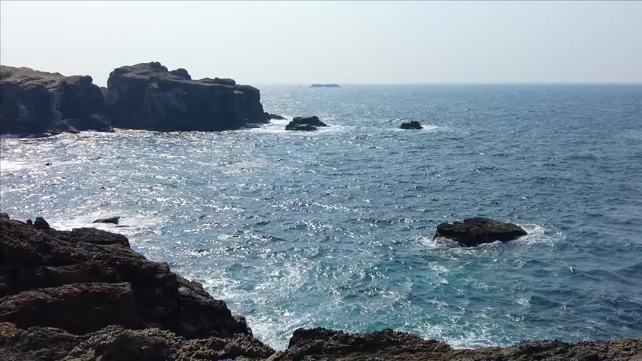 从日宫崎看到的日本海视频素材