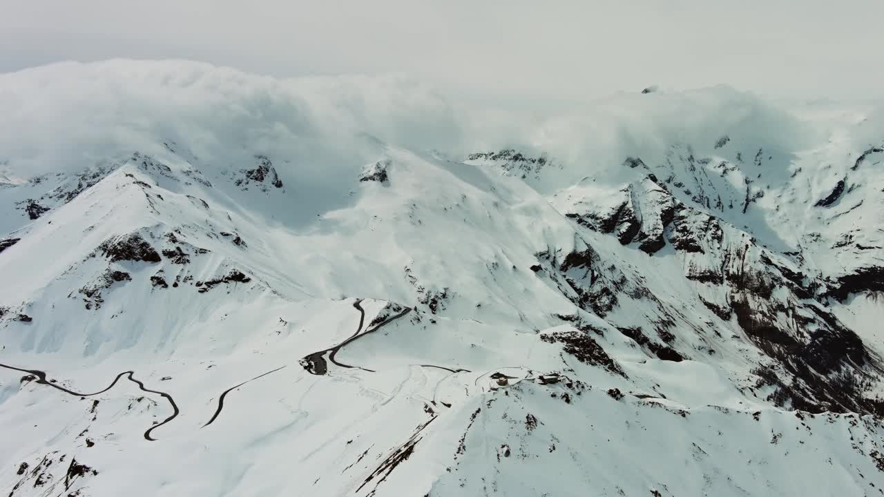 奥地利阿尔卑斯山的高山路视频素材