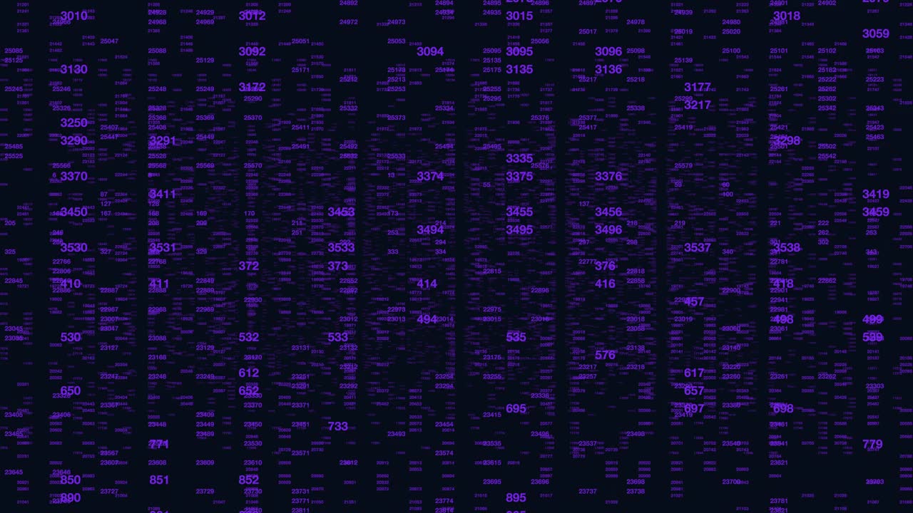 随机数字模式成行视频素材