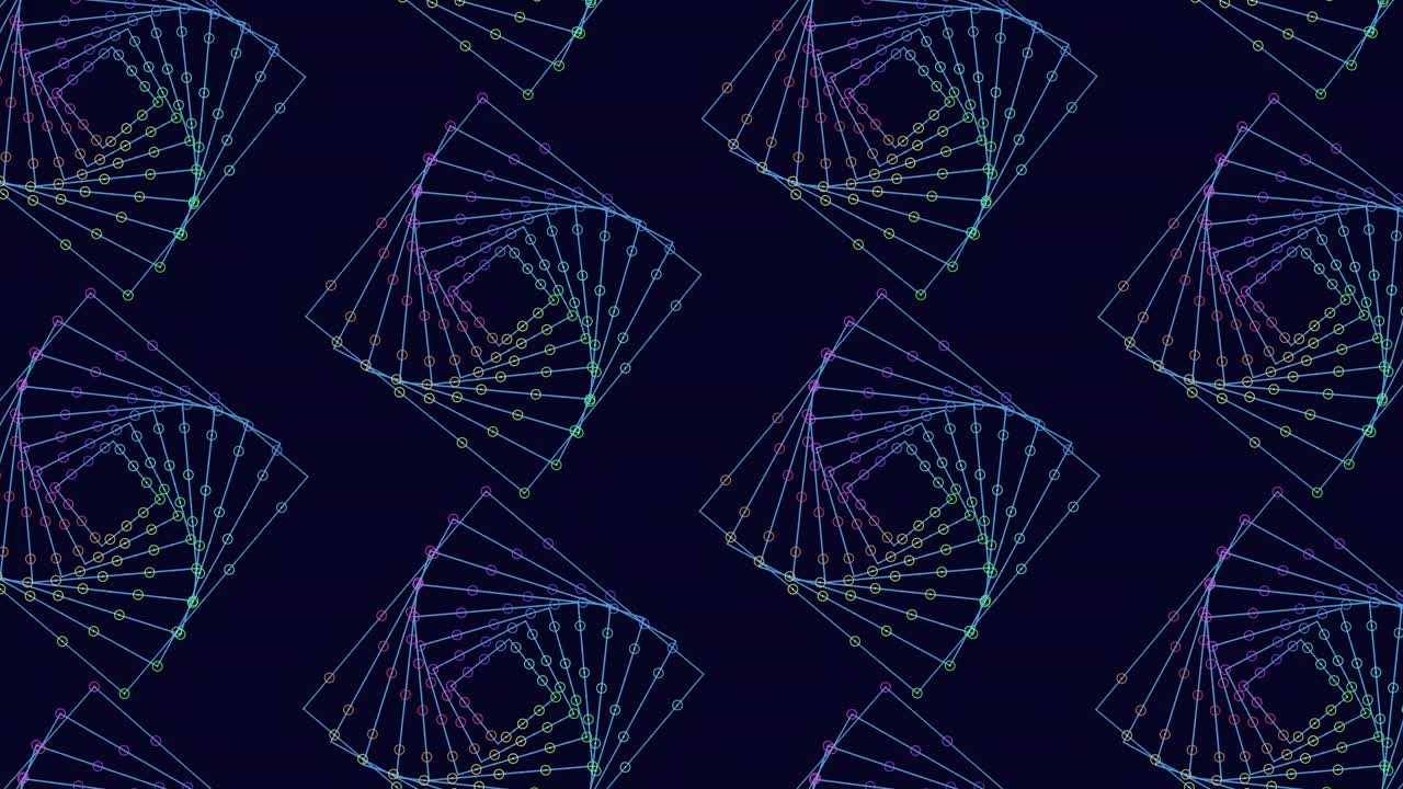 一种由形状和颜色组成的充满活力的几何图案视频素材