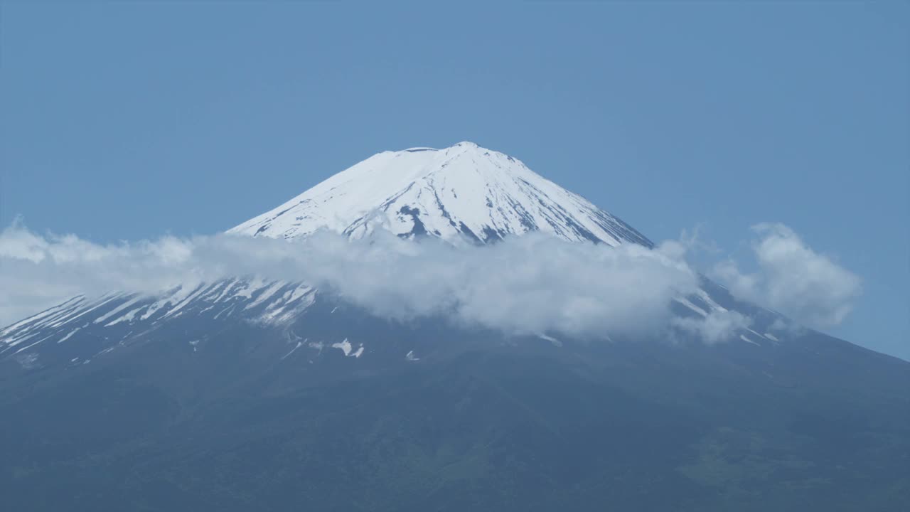 MS T/L日本山梨县富士山上空的云视频素材