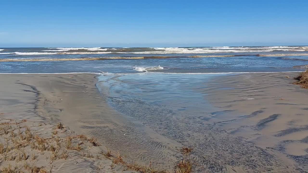 冬天大海的景色视频下载