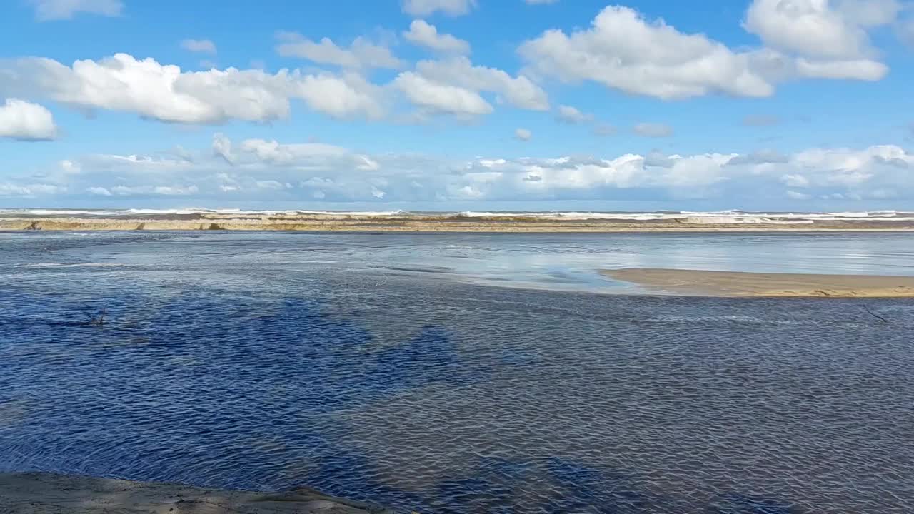 冬天大海的景色视频素材