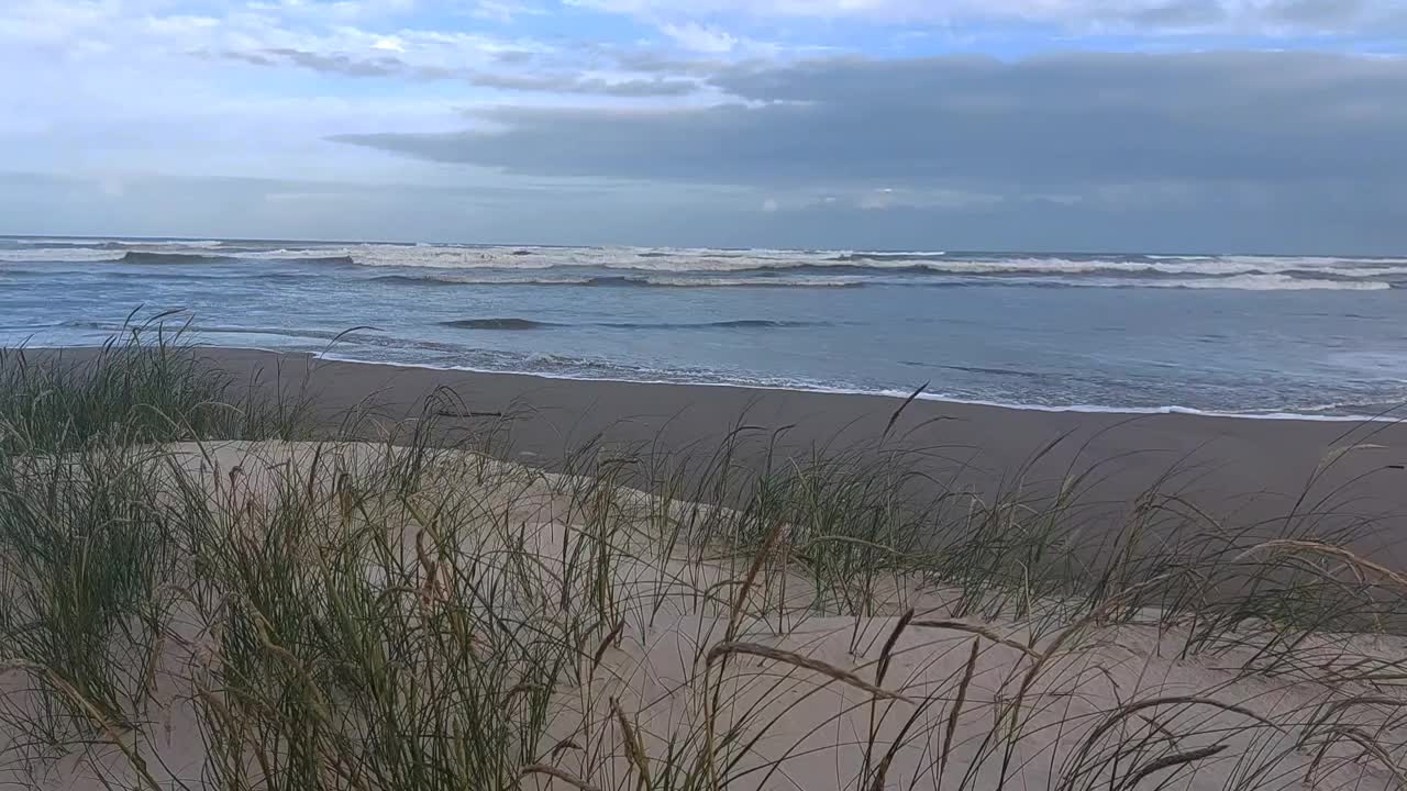 冬天大海的景色视频素材