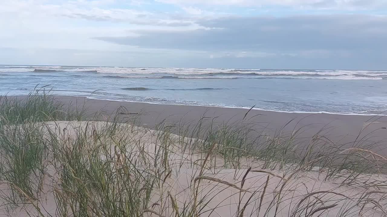 冬天大海的景色视频素材