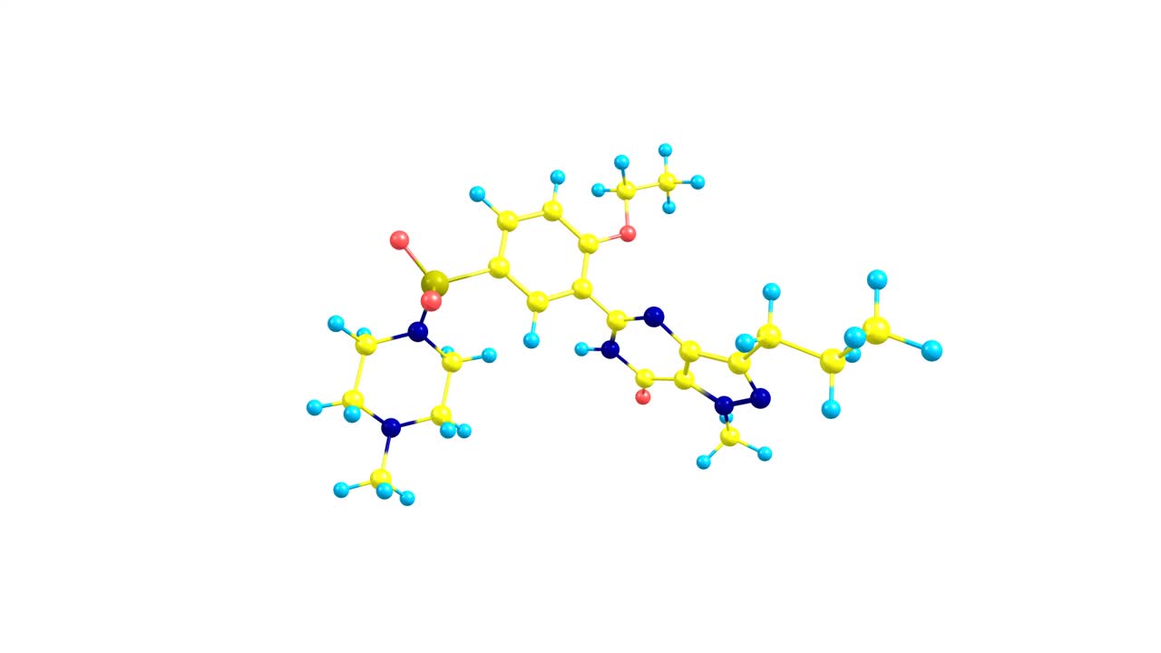 西地那非分子旋转视频全高清视频素材