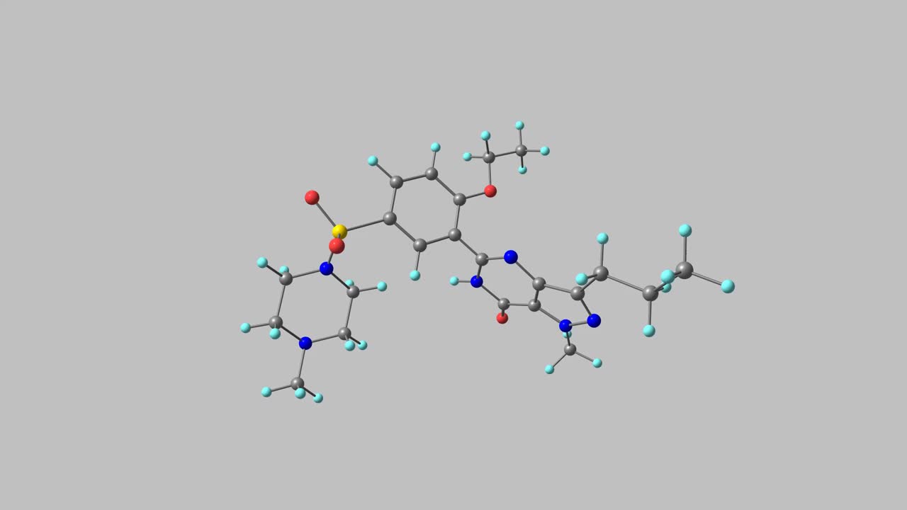 西地那非分子旋转视频全高清视频素材