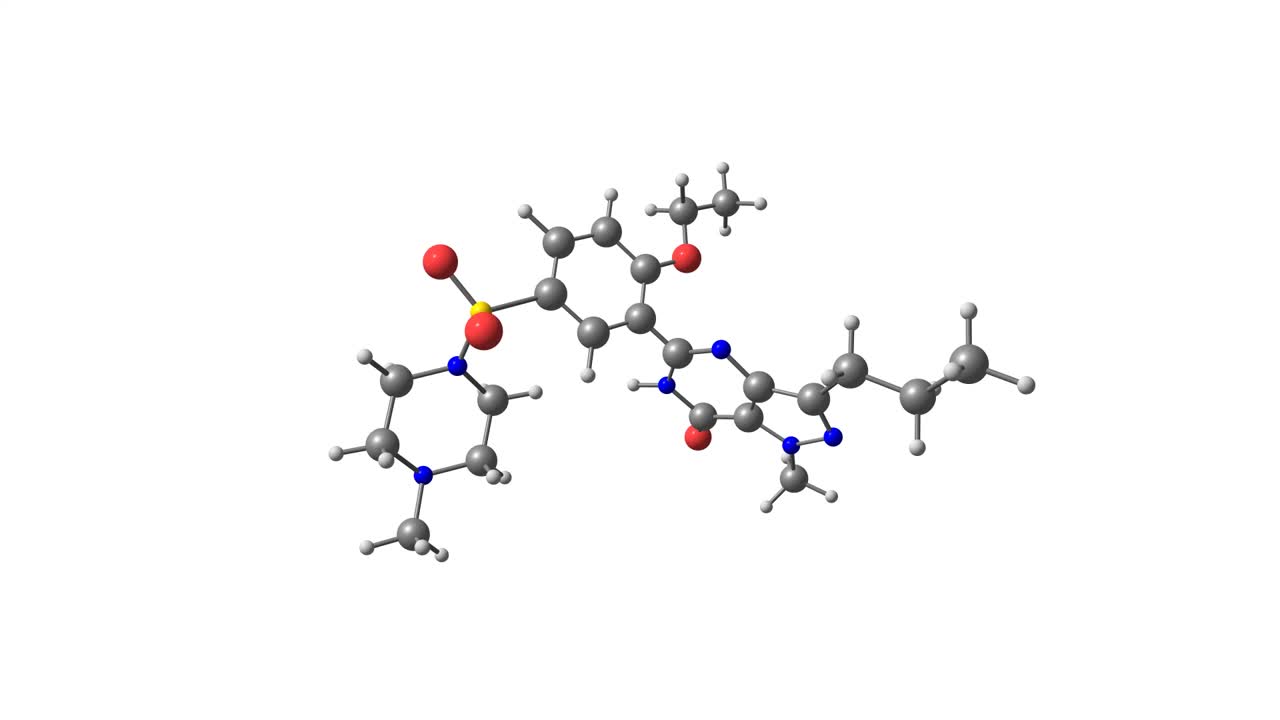 西地那非分子旋转视频全高清视频素材