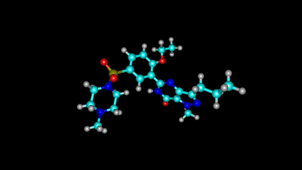 西地那非分子旋转视频全高清视频素材