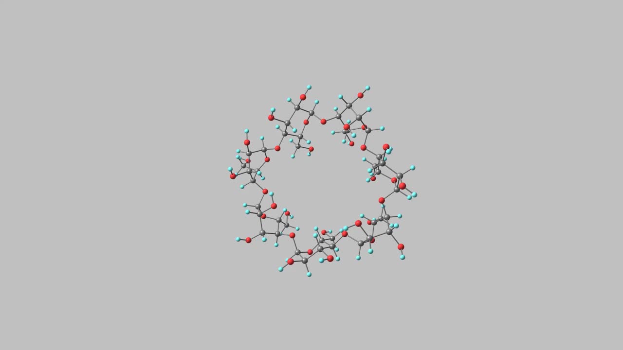 环糊精分子旋转视频全高清视频素材