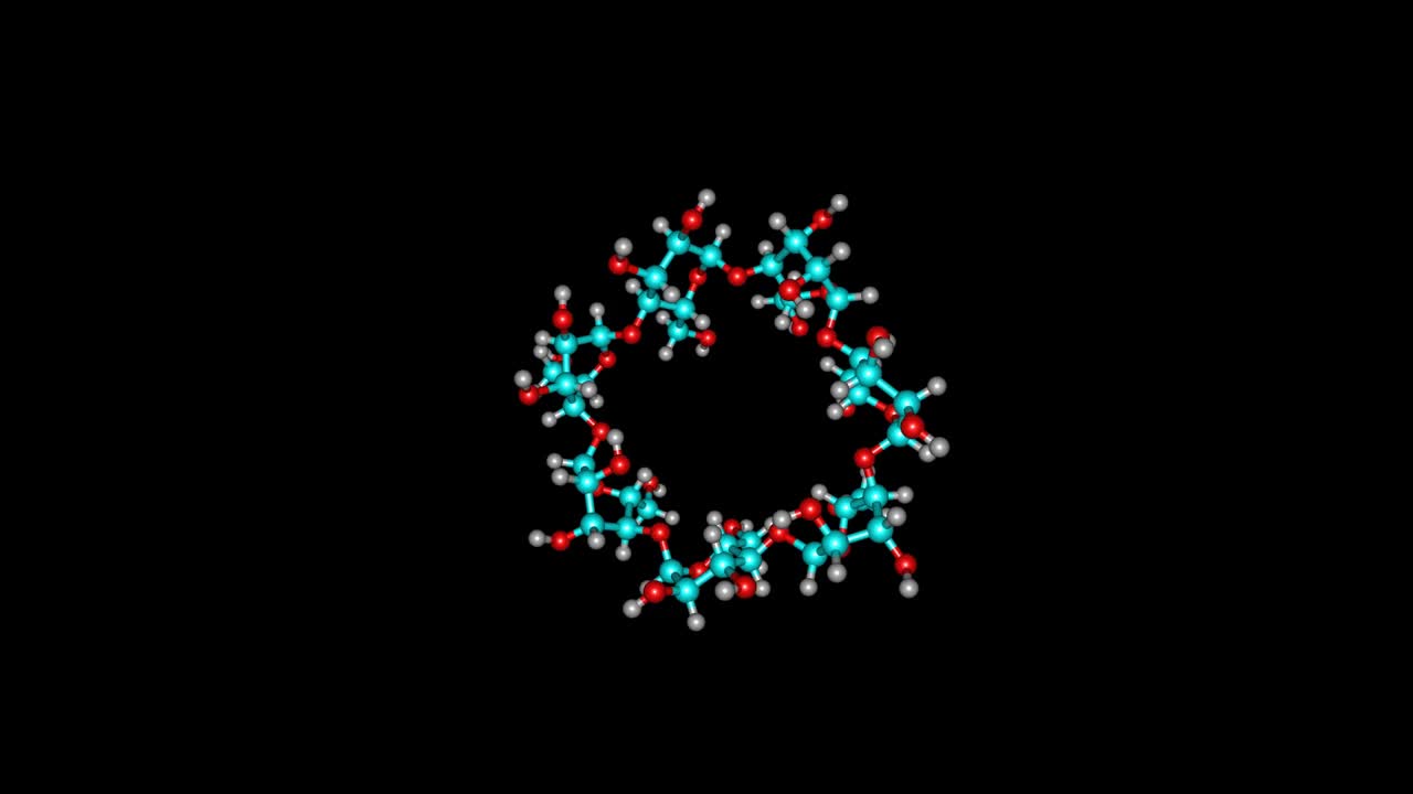 环糊精分子旋转视频全高清视频素材