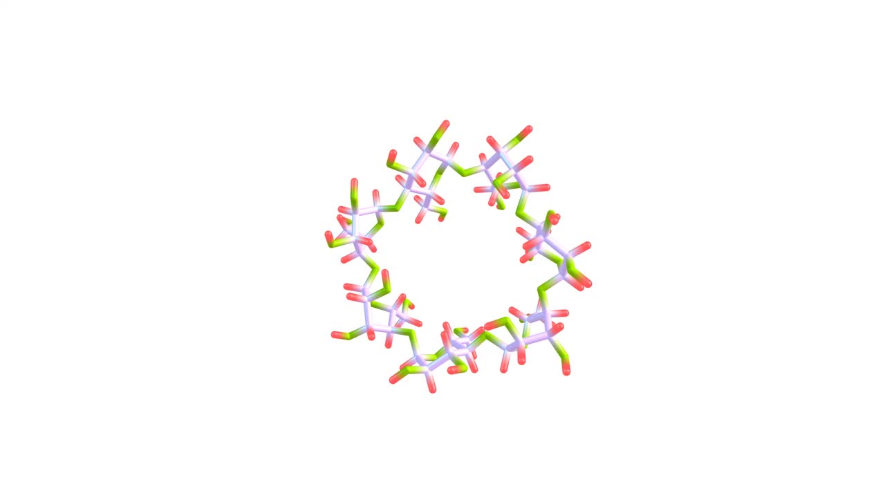 环糊精分子旋转视频全高清视频素材