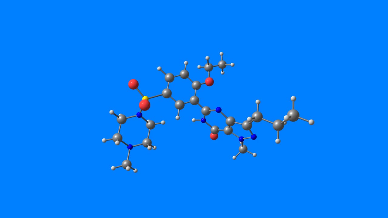 西地那非分子旋转视频全高清视频素材