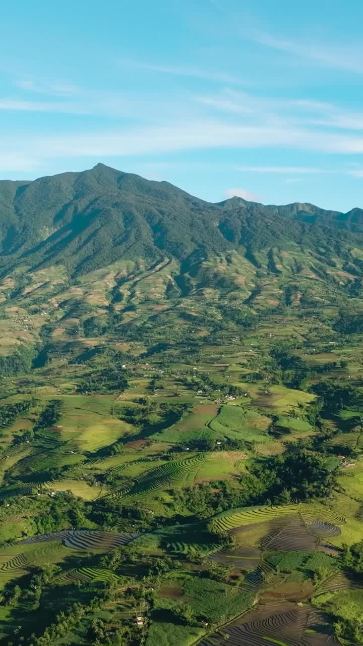 热带景观坎拉翁火山。菲律宾。视频素材