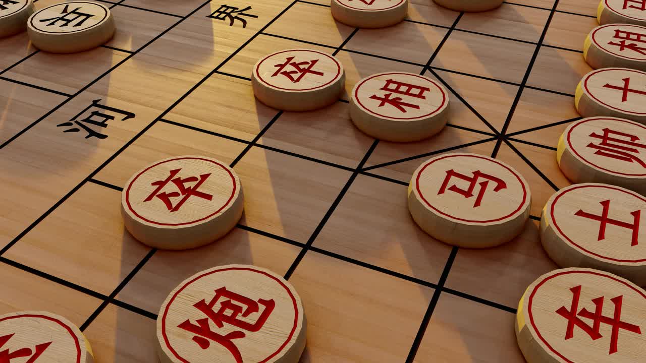 西洋双陆棋下棋游戏落棋子视频素材