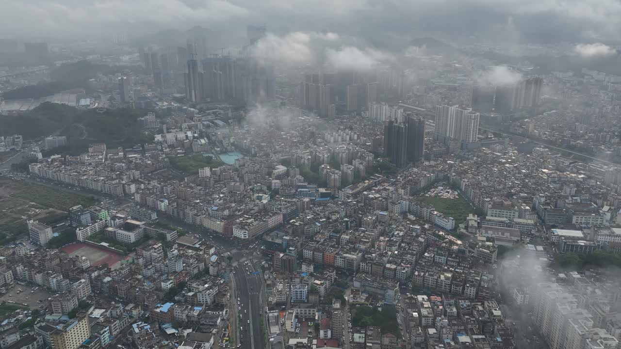 航拍的深圳市区景观，中国视频素材