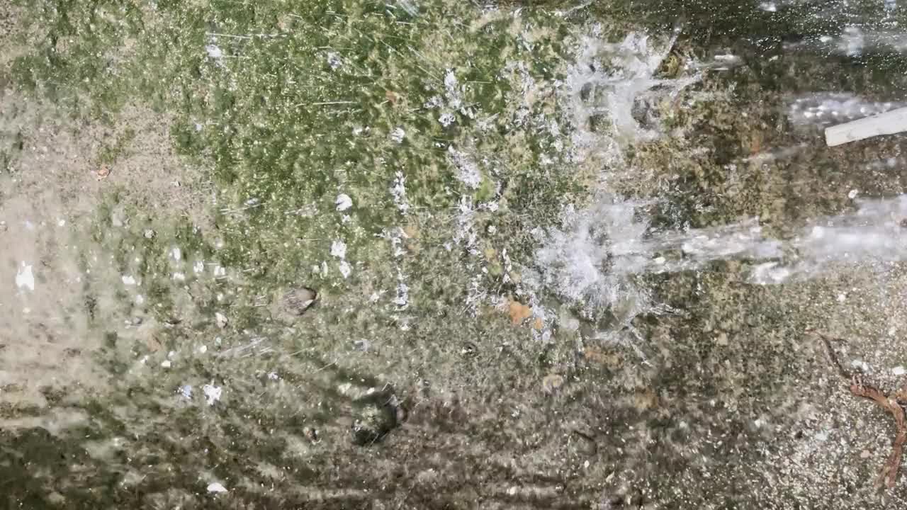 落下的水珠。水滴在滴灌系统上视频下载