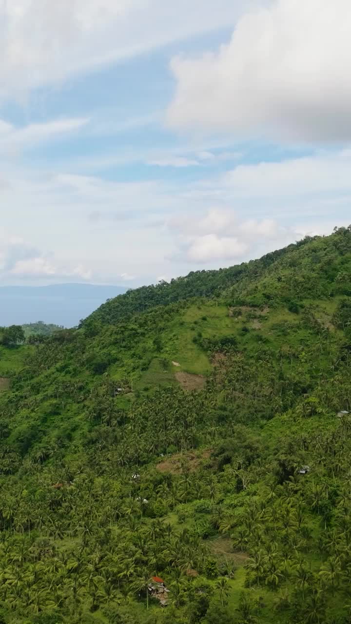 山景鸟瞰图。菲律宾。视频素材